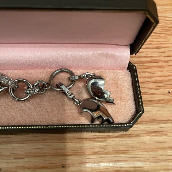 🌸Juicy Couture Silver Tone Bracelet w/ JC Laptop & BFF Broken Heart 💔 💻 - Picture 5 of 15